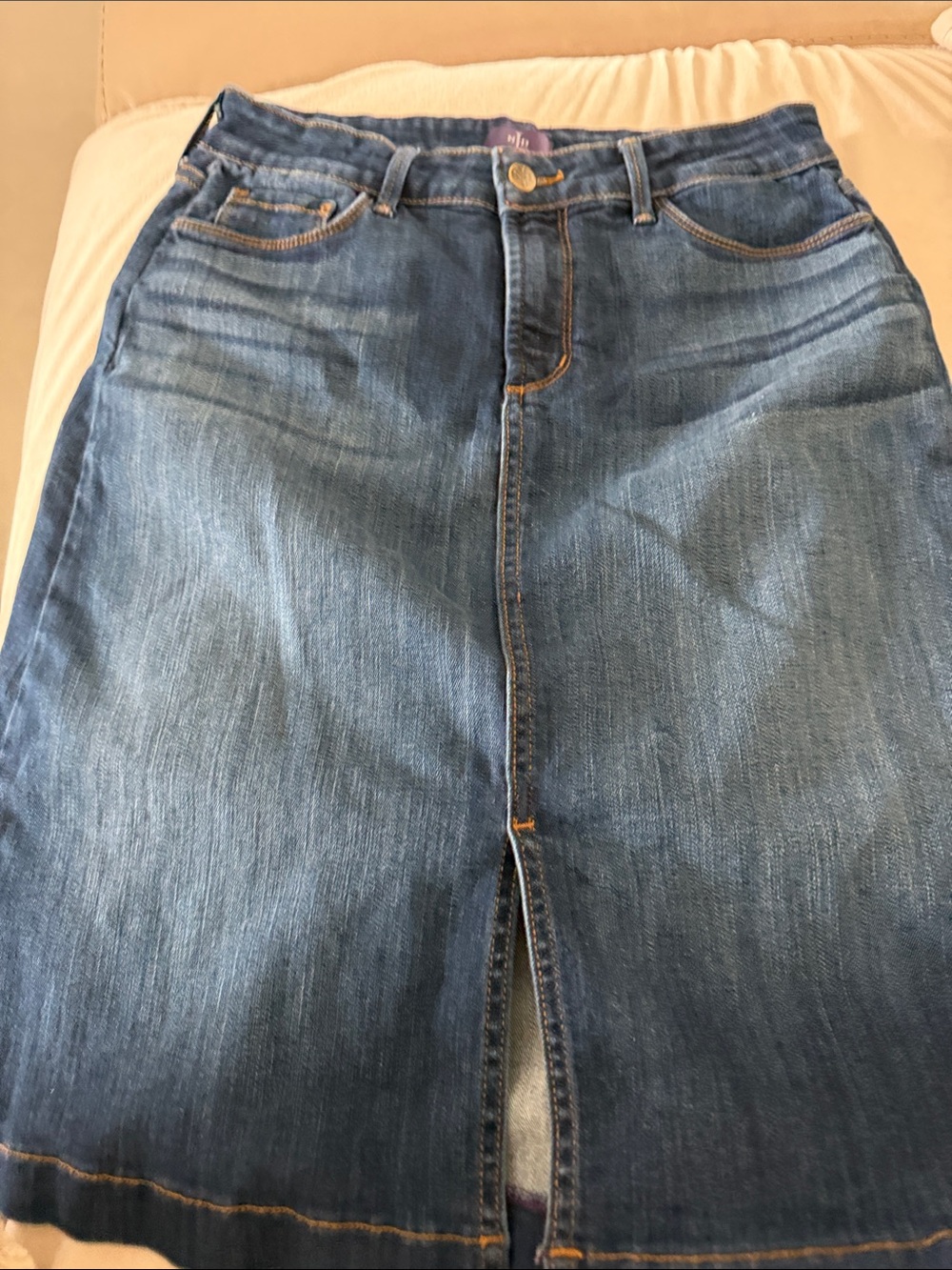 Women's NYDJ Blue Denim Skirt - Classic A-Line Jean Skirt